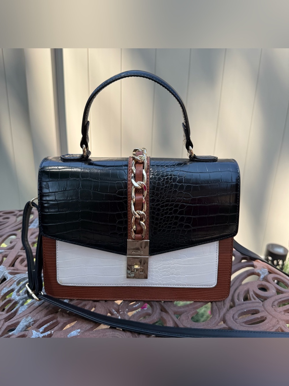 Aldo colorblock handbag satchel purse
